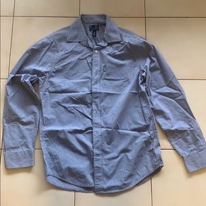 Blue gap striped long sleeve dress shirt men’s M